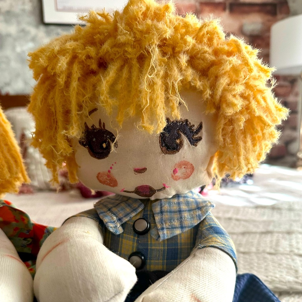 Handcrafted Rag Doll with Denim